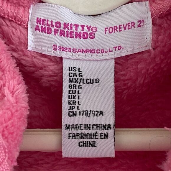 Pink Kid’s Hello Kitty Kuromi Fuzzy Terry Cloth Swim Cover Up - Picture 3 of 4